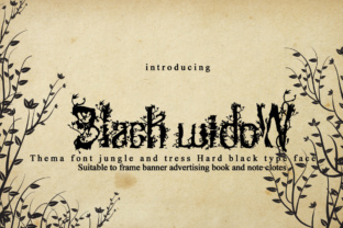 Black Widow: A Jungle-Inspired Horror-Style Font for Editorial Impact