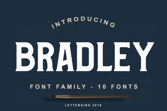 Bradley Family Font: Bold Display Typography for Digital Design