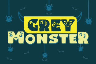 Grey Monster: A Spooky-Playful Display Font for Halloween Crafts and Beyond