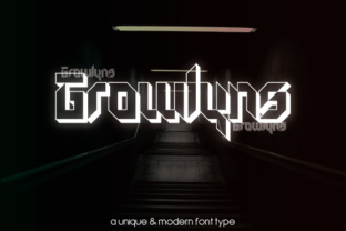 Growlyns: A Modern Display Font for Crafters and Product Designers
