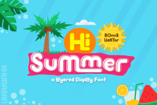 Hi Summer Font: Layered Display Type for Editorial Design