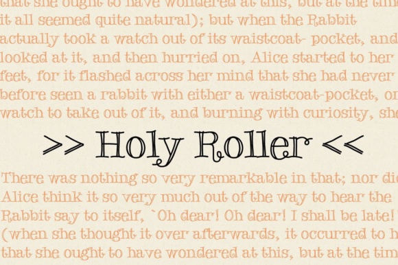 Holy Roller Font: Charming Typewriter Style for Handmade Products
