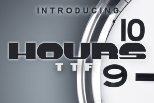 Hours: A Retro Display Font for Editorial Design and Digital Publishing