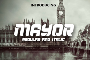 Mayor: A Stencil Display Font for Editorial Design and Digital Publishing