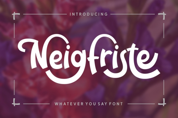 Neigfriste: A Jester-Inspired Display Font for Playful Craft Designs