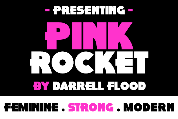 Pink Rocket: A Bold, Feminine Display Font for Quirky Editorial Design
