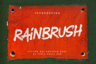 RainBrush: A Textured Display Font for Handmade Designers and Creative Sellers