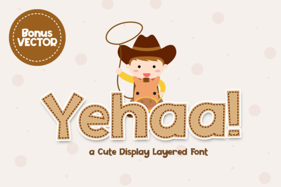 Yehaa Font: Bouncy Display Type for Kids Crafts